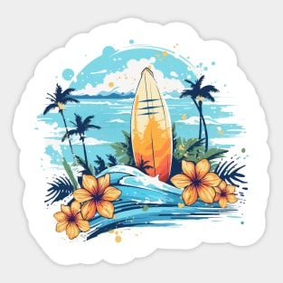 Comes Sun Beach 2023 Tropical Hello Summer Sticker